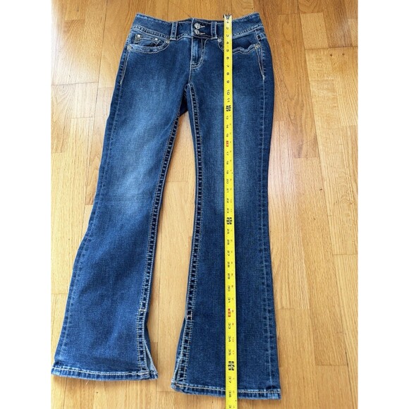 Miss Me Nova Jane Mid-Rise Bootcut Jeans Sz 28 Streetwear Y2K Western Cowgirl - Picture 9 of 16